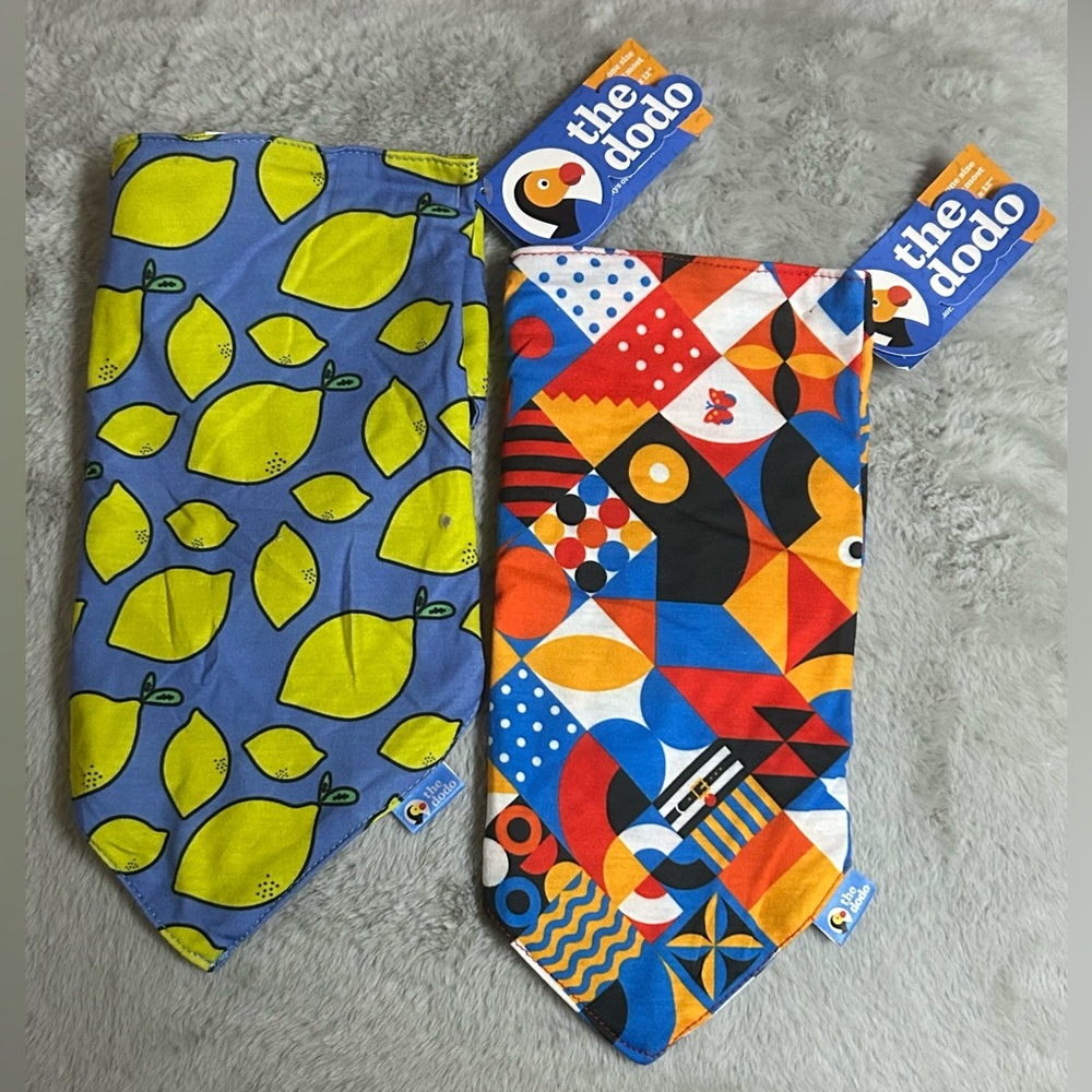 The Dodo Dog bandana Set of 2